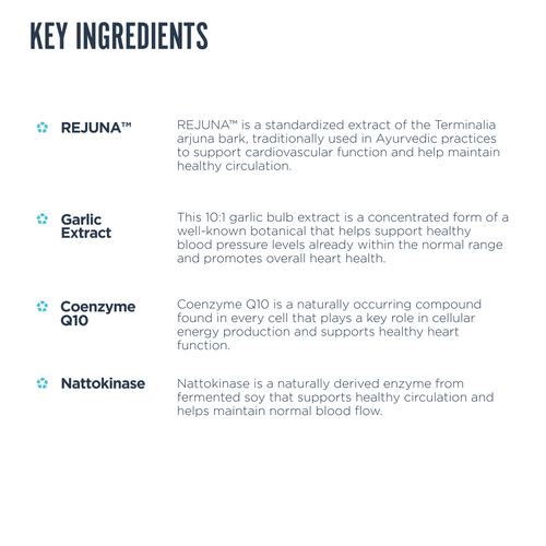 List of key ingredients with their functions on a white background.