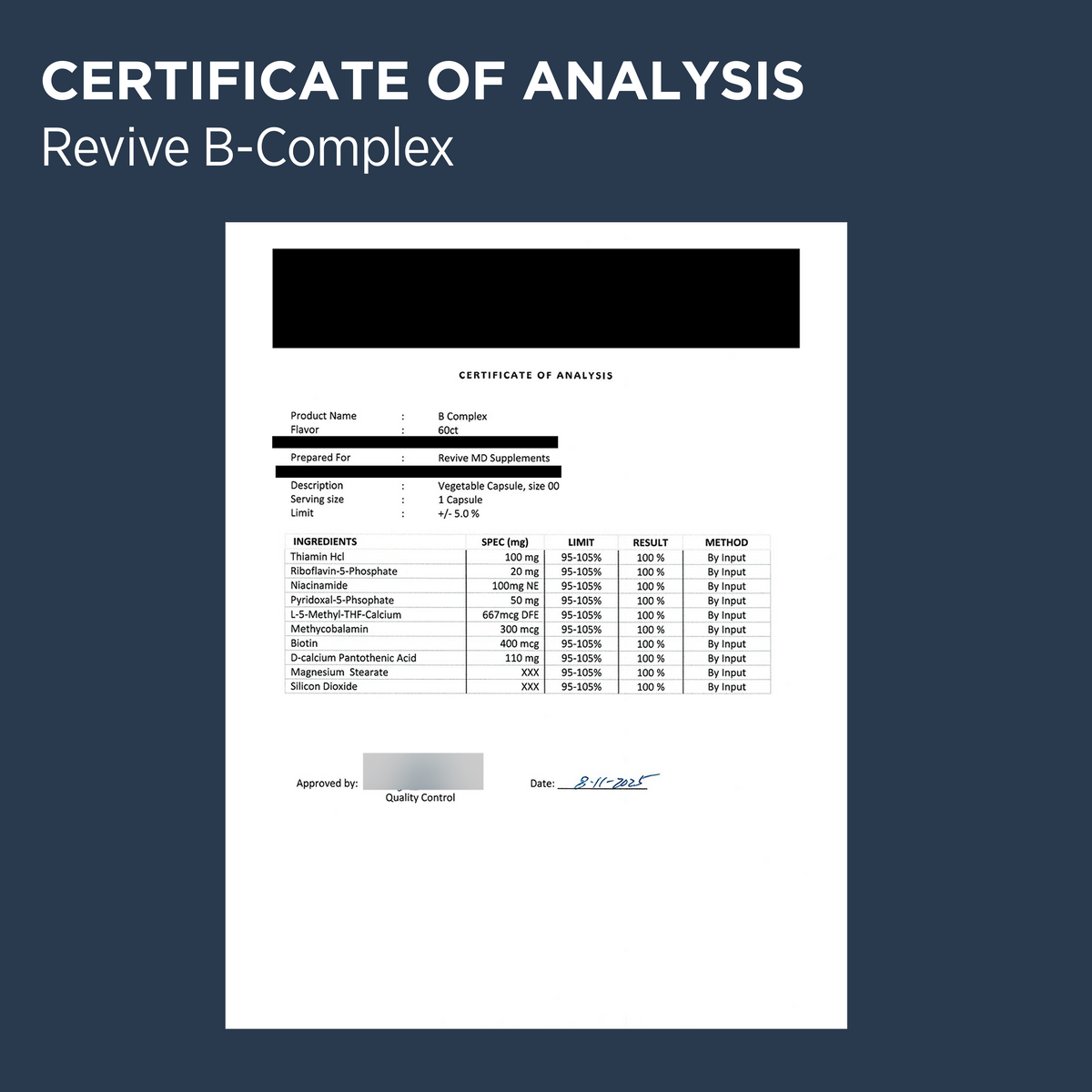 Revive B-Complex COA