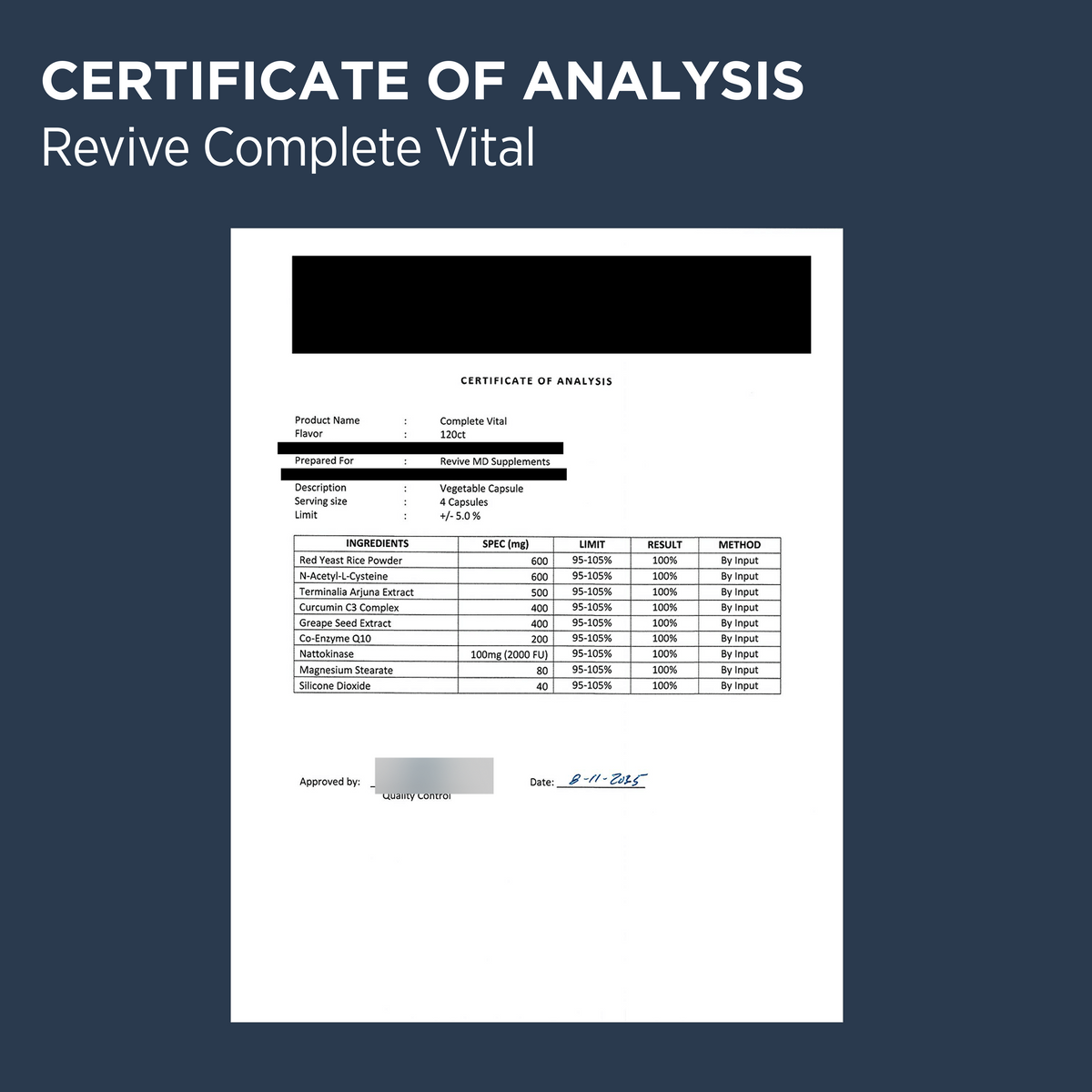 Revive Complete Vital COA