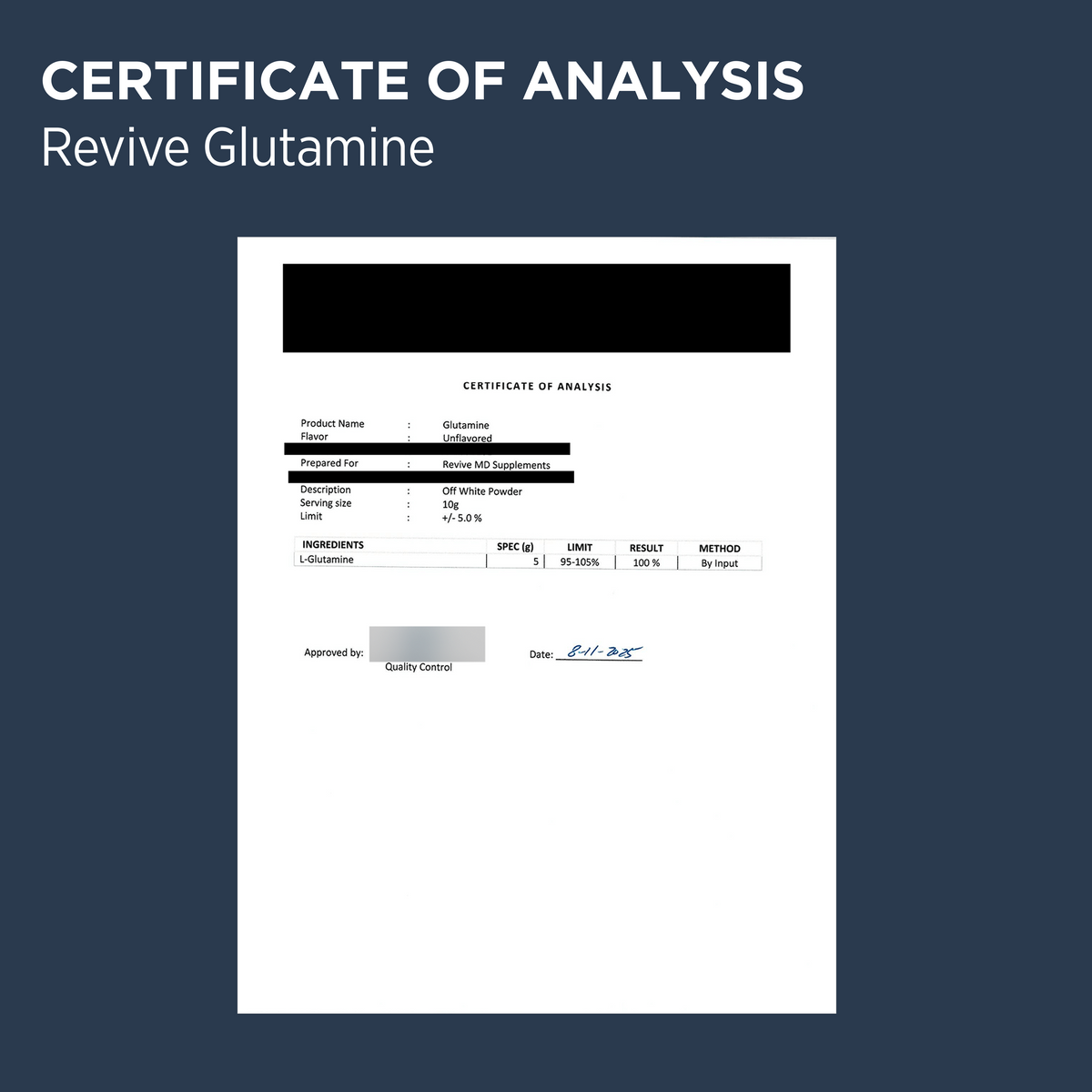 Revive Glutamine COA