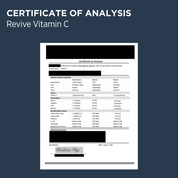 Revive Vitamin C COA