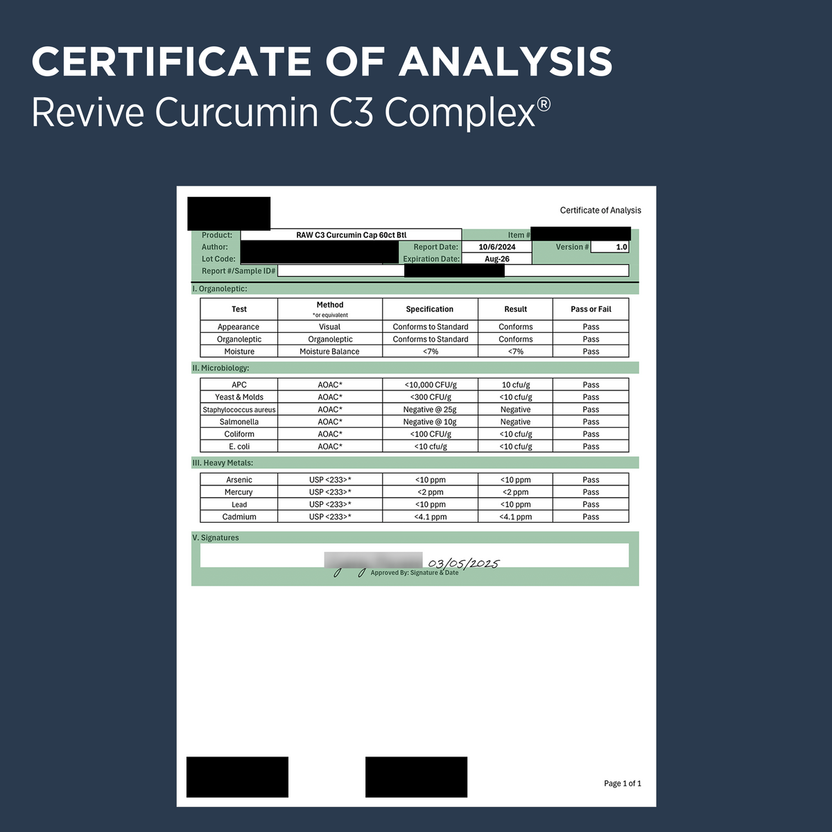 Revive Curcumin C3 Complex