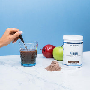 Our fiber supplement is a blend of oat flour and psyllium husk fiber.