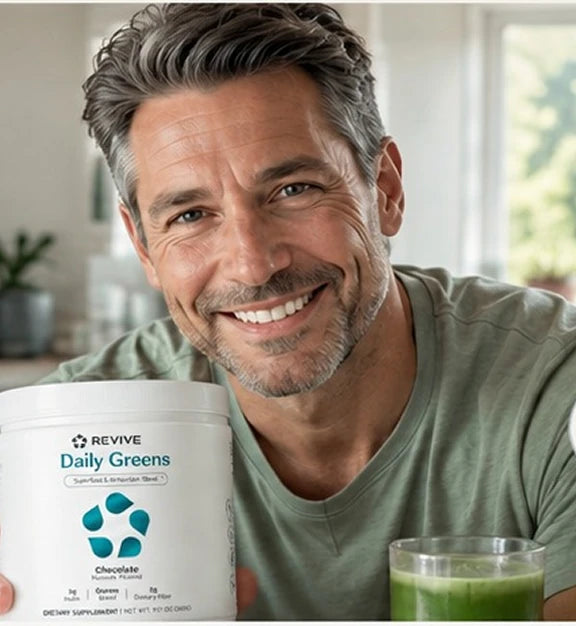 Customer holding a Revive product